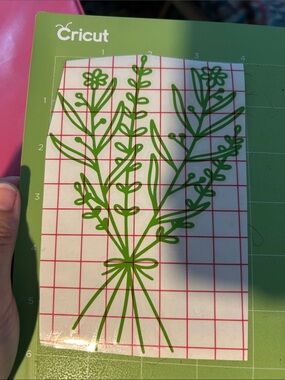 Cricut Green Botanical Bouquet Vinyl Sticker